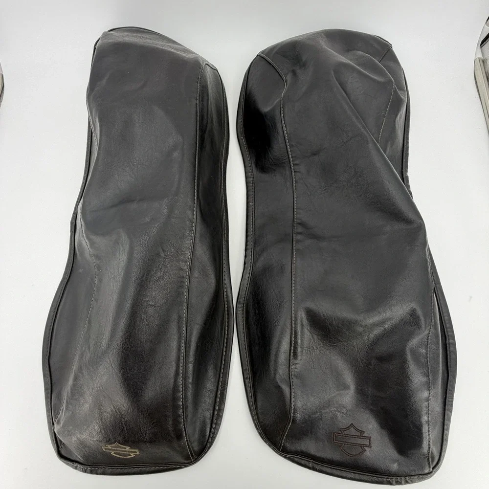 Harley-Davidson Touring Saddlebag Lid Bra Covers Black Leather Tank Covers Lot